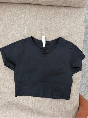 Offline by aerie Black womens Cropped Tee